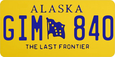 AK license plate GIM840