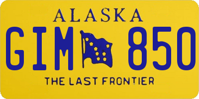 AK license plate GIM850