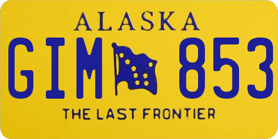 AK license plate GIM853
