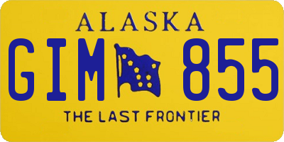 AK license plate GIM855