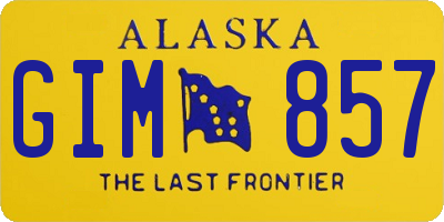 AK license plate GIM857