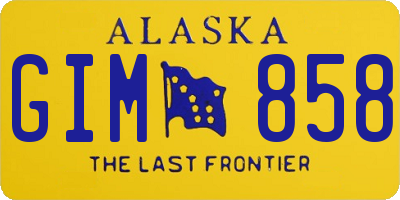 AK license plate GIM858