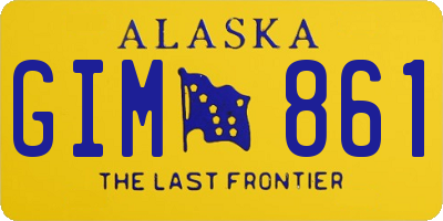 AK license plate GIM861