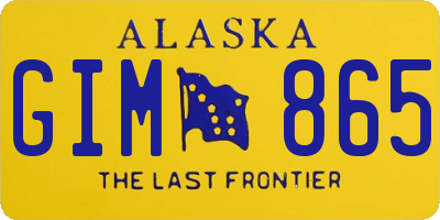 AK license plate GIM865