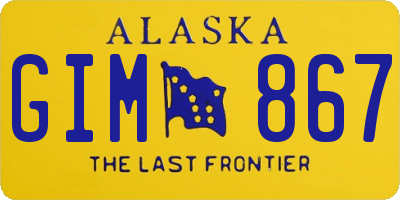 AK license plate GIM867