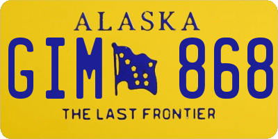 AK license plate GIM868