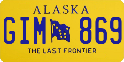 AK license plate GIM869