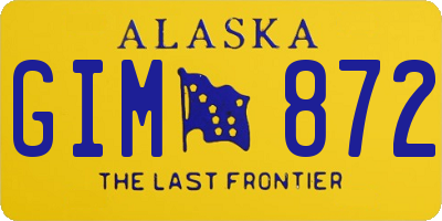 AK license plate GIM872