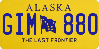 AK license plate GIM880