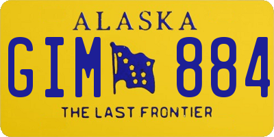 AK license plate GIM884