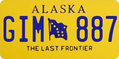 AK license plate GIM887