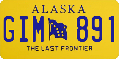 AK license plate GIM891