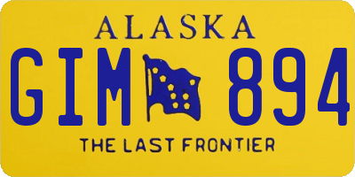 AK license plate GIM894