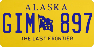 AK license plate GIM897