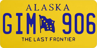 AK license plate GIM906