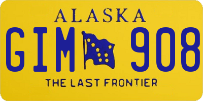 AK license plate GIM908