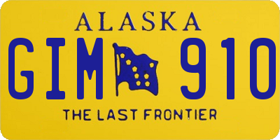 AK license plate GIM910