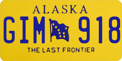 AK license plate GIM918