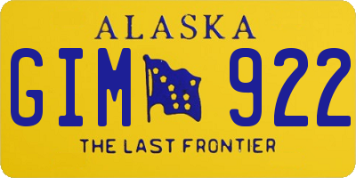 AK license plate GIM922
