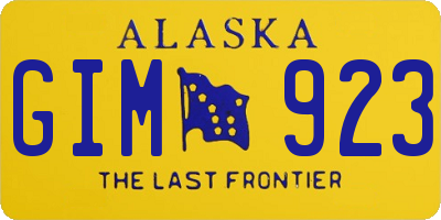 AK license plate GIM923