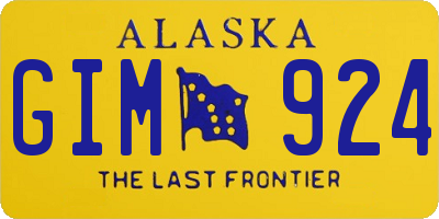 AK license plate GIM924