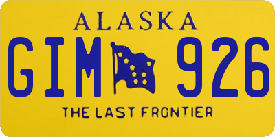 AK license plate GIM926