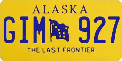 AK license plate GIM927