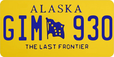 AK license plate GIM930