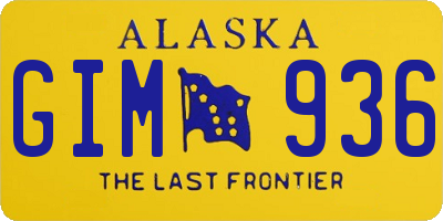 AK license plate GIM936