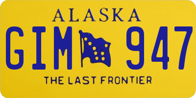 AK license plate GIM947