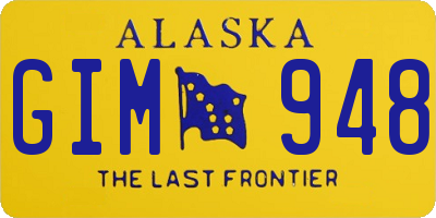 AK license plate GIM948