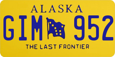 AK license plate GIM952