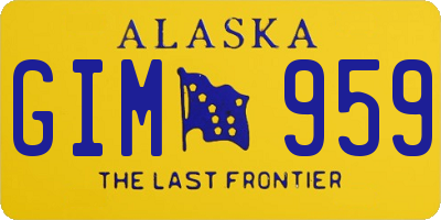 AK license plate GIM959