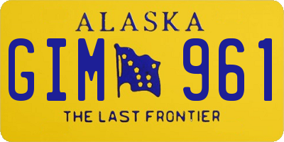 AK license plate GIM961