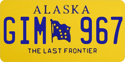 AK license plate GIM967