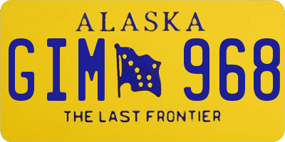AK license plate GIM968
