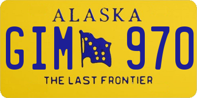 AK license plate GIM970