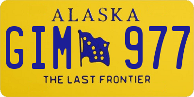 AK license plate GIM977