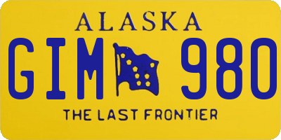 AK license plate GIM980