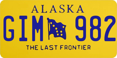 AK license plate GIM982