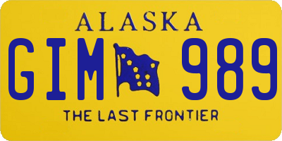 AK license plate GIM989
