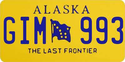 AK license plate GIM993