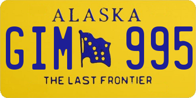 AK license plate GIM995