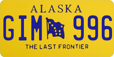 AK license plate GIM996