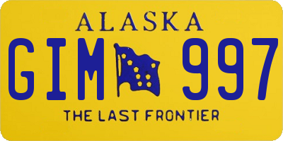 AK license plate GIM997