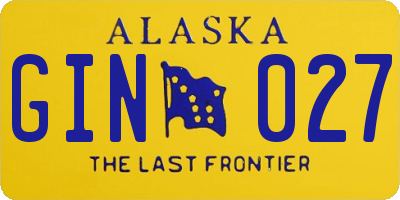 AK license plate GIN027