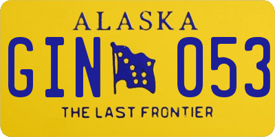 AK license plate GIN053