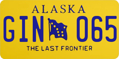 AK license plate GIN065
