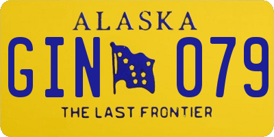 AK license plate GIN079