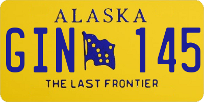 AK license plate GIN145